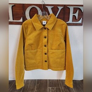 CAbi Women's Mustard Utility Jacket | Corduroy Jacket by Cabi S